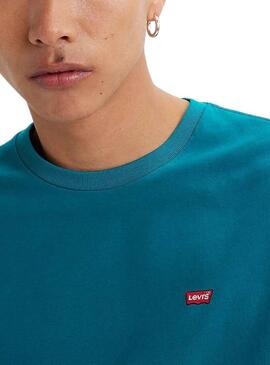 Camiseta Levis Original Azul para Hombre