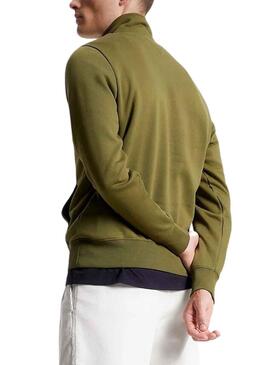 Sudadera Tommy Hilfiger MockNeck Verde Hombre