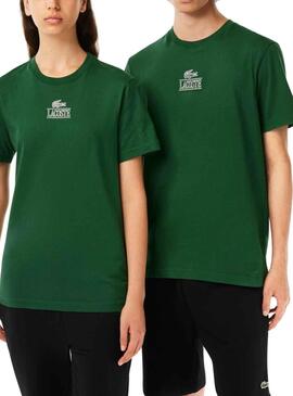 Camiseta Lacoste Efecto 3D Verde para Hombre Mujer