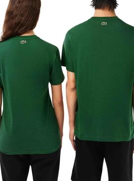 Camiseta Lacoste Efecto 3D Verde para Hombre Mujer