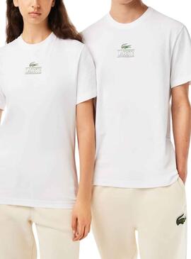 Camiseta Lacoste Efecto 3D Blanco Hombre Mujer