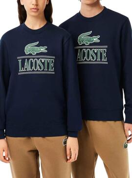 Sudadera Lacoste Bandera 3D Marino Hombre Mujer