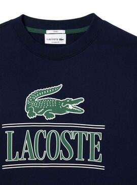 Sudadera Lacoste Bandera 3D Marino Hombre Mujer