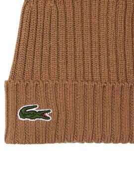 Gorro Lacoste Punto Suave Marrón para Hombre Mujer