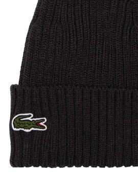 Gorro Lacoste Bonnet Punto Negro para Mujer Hombre