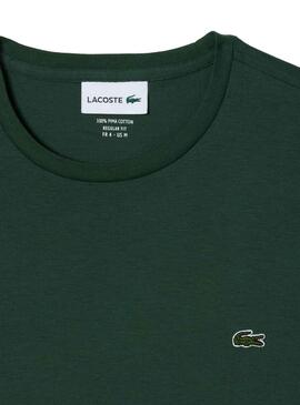 Camiseta Lacoste Pima Premium Verde para Hombre