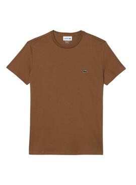 Camiseta Lacoste Prima Premium Marrón para Hombre