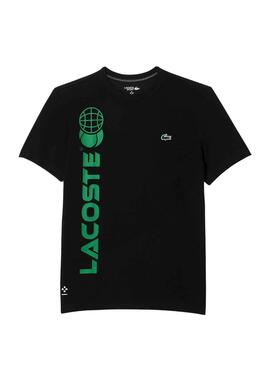 Camiseta Lacoste Daniil Medvedev Negro Hombre