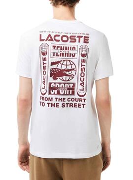 Camiseta Lacoste Daniil Medvedev Blanco Hombre