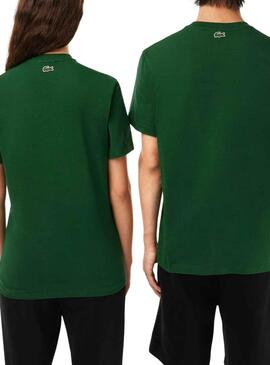 Camiseta Lacoste Runs Large Verde Hombre Mujer