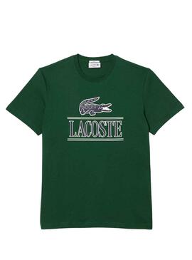 Camiseta Lacoste Runs Large Verde Hombre Muje