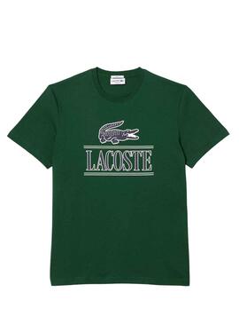Camiseta Lacoste Runs Large Verde Hombre Mujer
