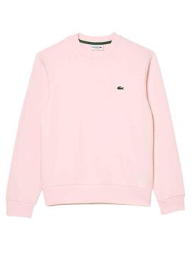 Sudadera Lacoste Algodón Cepillado Rosa Hombre