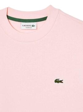 Sudadera Lacoste Algodón Cepillado Rosa Hombre