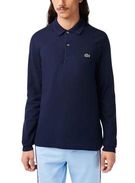 Polo Lacoste Classic Fit Azul Para Hombre