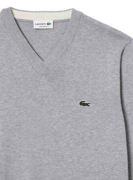 Jersey Lacoste Tricot Gris para Hombre