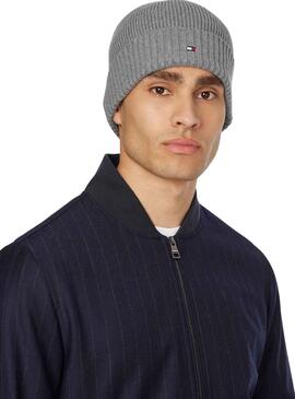 Gorro Tommy Hilfiger Essential Flag Gris Hombre
