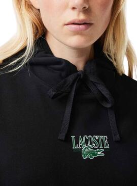 Sudadera Lacoste Jogger Capucha Negro para Mujer