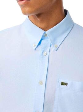 Camisa Lacoste Casual Oxford Azul para Hombre