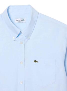 Camisa Lacoste Casual Oxford Azul para Hombre