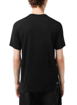 Camiseta Lacoste Sport de Punto Negro para Hombre