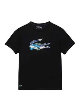 Camiseta Lacoste Sport de Punto Negro para Hombre