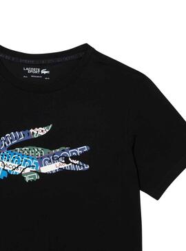 Camiseta Lacoste Sport de Punto Negro para Hombre