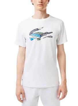 Camiseta Lacoste Sport de Punto Blanco para Hombre