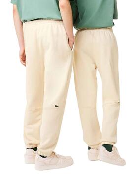 Pantalón Lacoste Jogger Felpa Beige Hombre Mujer