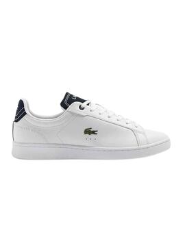 Zapatillas Lacoste Blancas y Beige Logo Lateral