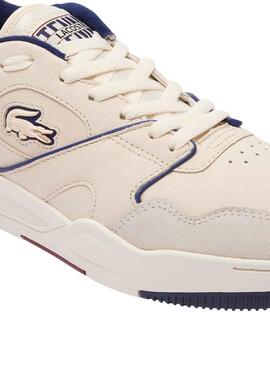 Zapatillas Lacoste Lineshot Beige Marino Hombre