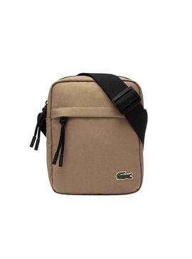 Bolso Lacoste Vertical Camara Beige Hombre