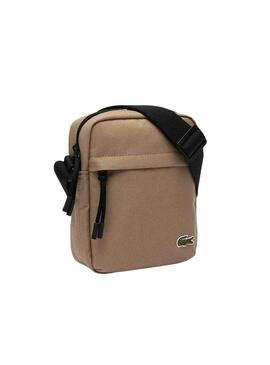 Bolso Lacoste Vertical Camara Beige Hombre