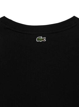 Camiseta Lacoste Punto Algodón Negro para Mujer