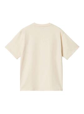 Camiseta Carhartt American Script Beige para Mujer