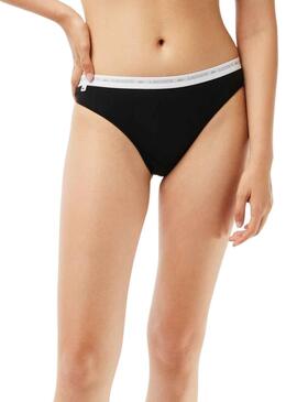 Tangas Lacoste String Negro para Mujer