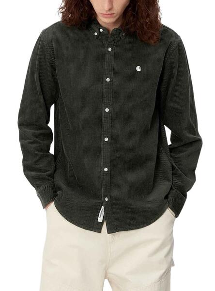 Camisa Carhartt Madison Cord Verde para Hombre