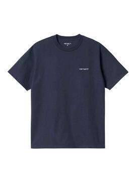 Camiseta Carhartt Script Embroidery Marino Hombre