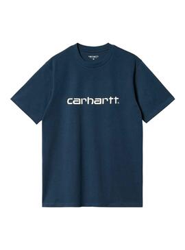 Camiseta Carhartt Script Azul Marino para Hombre