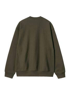 Sudadera Carhartt American Script Verde Hombre