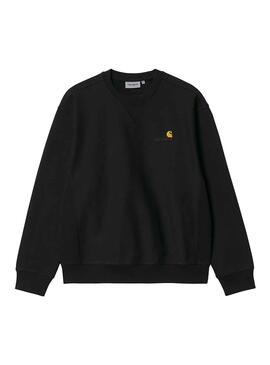 Sudadera Carhartt American Script Negro Hombre