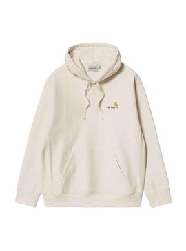 Sudadera Carhartt American Script Blanco Hombre