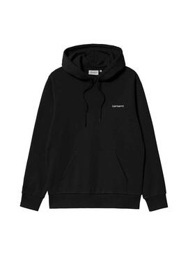 Sudadera Carhartt Script Embroidery Negro Hombre