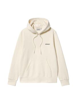 Sudadera Carhartt Script Embroidery Blanco Hombre