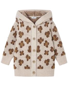 Chaqueta Mayoral Tricot Jacquard Beige para Niña