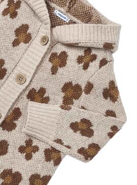 Chaqueta Mayoral Tricot Jacquard Beige para Niña