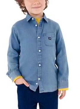 Camisa Mayoral Soft Denim Azul para Niño