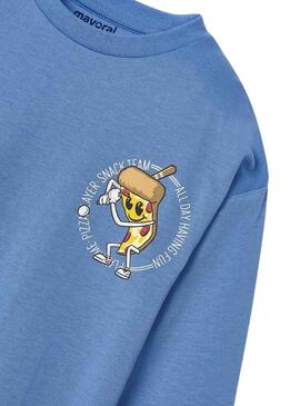 Camiseta Mayoral Snack Team Azul para Niño