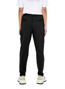 Pantalones Only Cargo Poptrash Negro Para Mujer