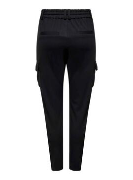 Pantalones Only Cargo Poptrash Negro Para Mujer